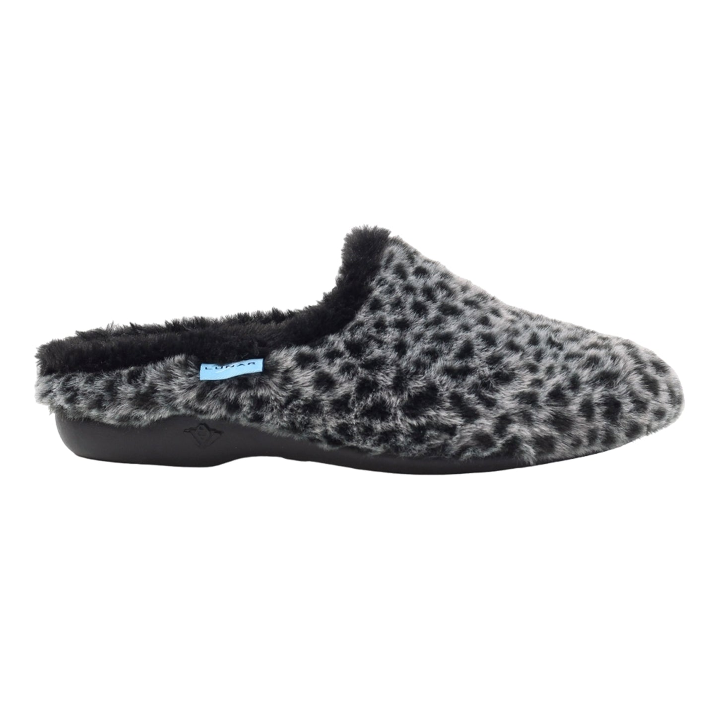 Black - Side - Lunar Womens-Ladies Kano Mule Slippers