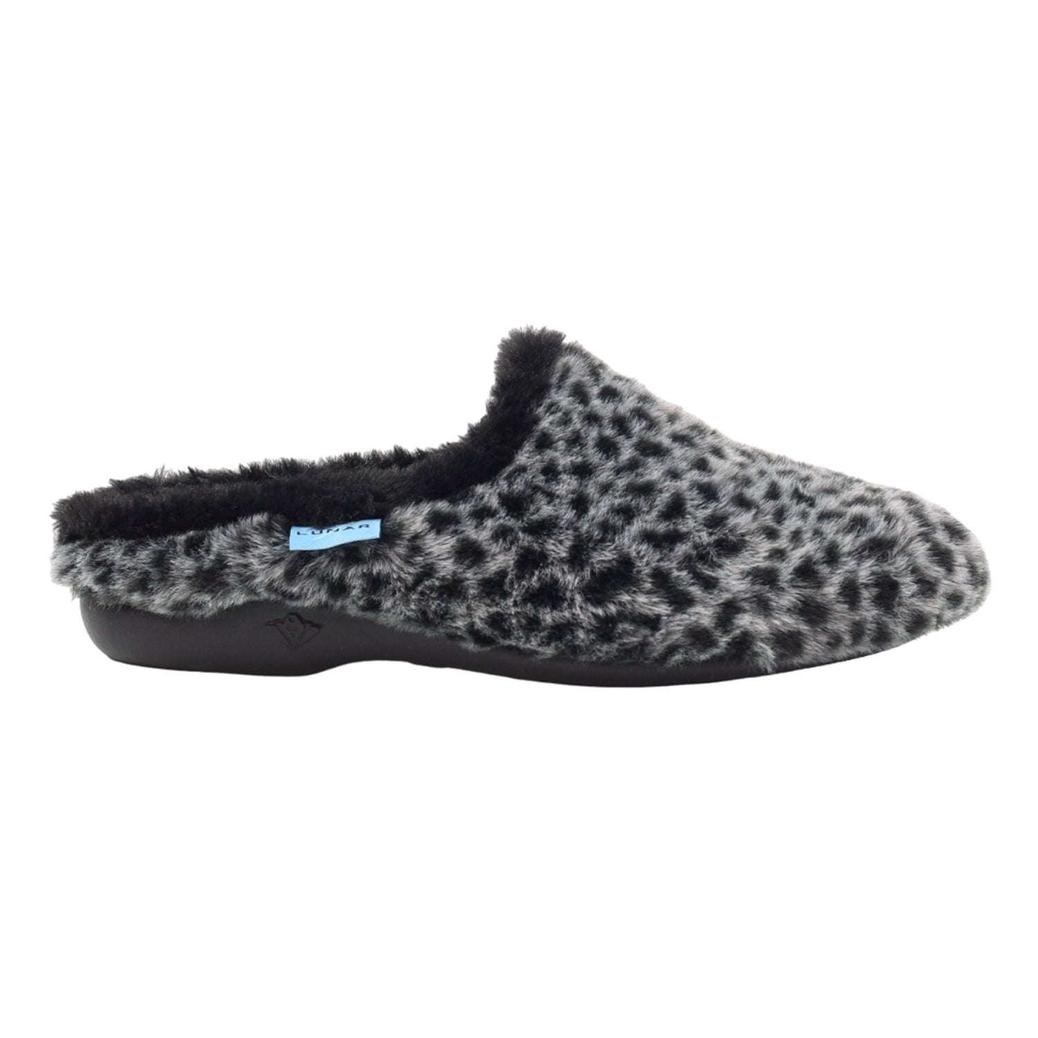 Black - Side - Lunar Womens-Ladies Kano Mule Slippers