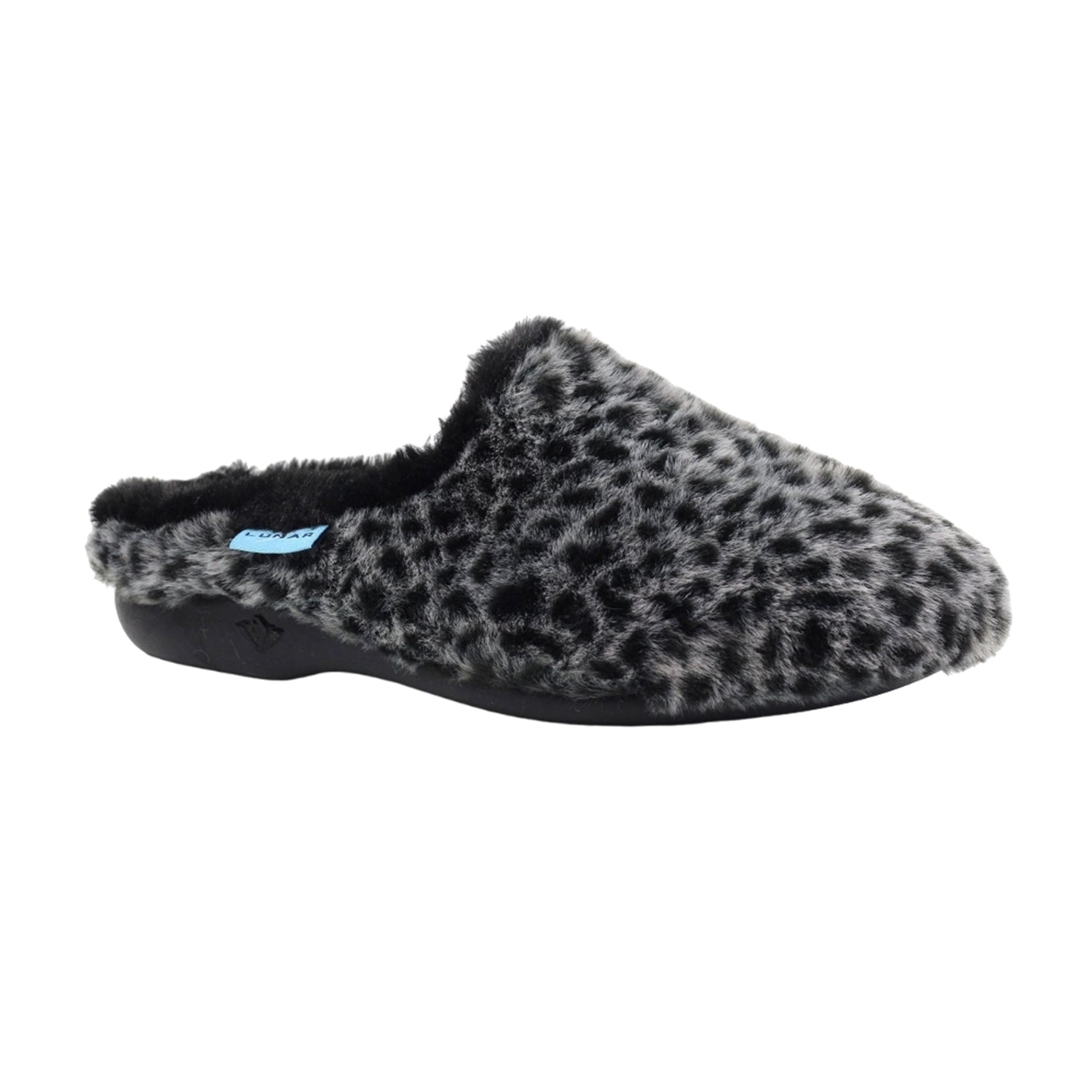 Black - Front - Lunar Womens-Ladies Kano Mule Slippers