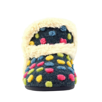 Navy - Pack Shot - Lunar Womens-Ladies Latte Slipper Boots