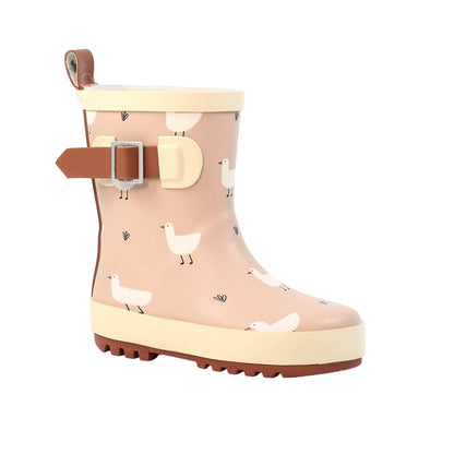 Beige - Front - Lazy Dogz Childrens-Kids Downy Wellington Boots