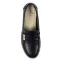 Black - Lifestyle - Lunar Womens-Ladies Salma Faux Leather Wedge Shoes