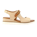 Natural - Lifestyle - Lunar Womens-Ladies Spring Leather Wedge Sandals