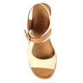 Natural - Pack Shot - Lunar Womens-Ladies Spring Leather Wedge Sandals