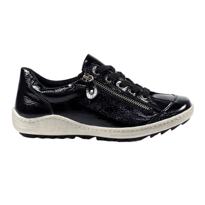 Black - Lifestyle - Lunar Womens-Ladies Napier Patent Faux Leather Shoes