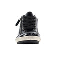 Black - Close up - Lunar Womens-Ladies Napier Patent Faux Leather Shoes