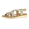 Gold - Side - Lunar Womens-Ladies Roma Sandals