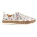 White - Side - Lunar Womens-Ladies Iva Leather Plimsolls