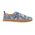 Blue - Side - Lunar Womens-Ladies Iva Leather Plimsolls