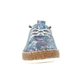 Blue - Pack Shot - Lunar Womens-Ladies Iva Leather Plimsolls