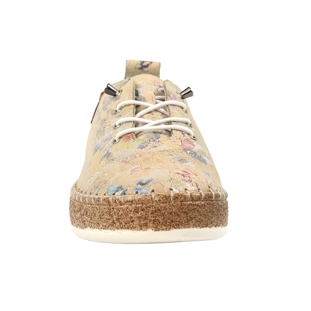 Cream - Pack Shot - Lunar Womens-Ladies Iva Leather Plimsolls