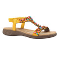 Mustard Yellow - Front - Lunar Womens-Ladies Ravello Sandals