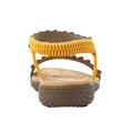 Mustard Yellow - Back - Lunar Womens-Ladies Ravello Sandals