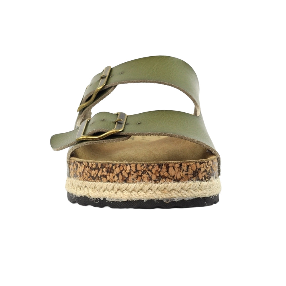 Green - Close up - Lunar Womens-Ladies Belinda Sandals