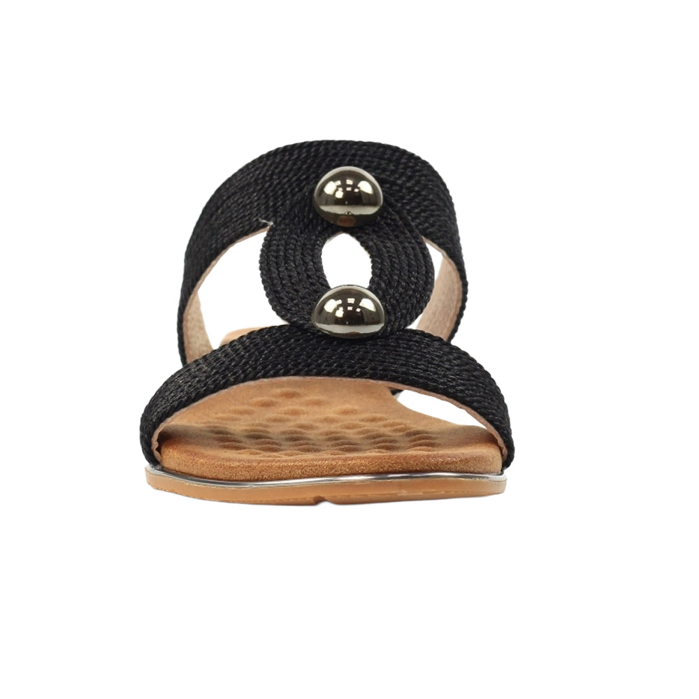 Black - Pack Shot - Lunar Womens-Ladies Callow II Mule Sandals