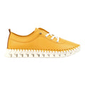 Yellow - Lifestyle - Lunar Womens-Ladies St Austell Leather Plimsolls