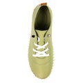 Green - Lifestyle - Lunar Womens-Ladies St Austell Leather Plimsolls