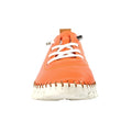 Orange - Pack Shot - Lunar Womens-Ladies St Austell Leather Plimsolls