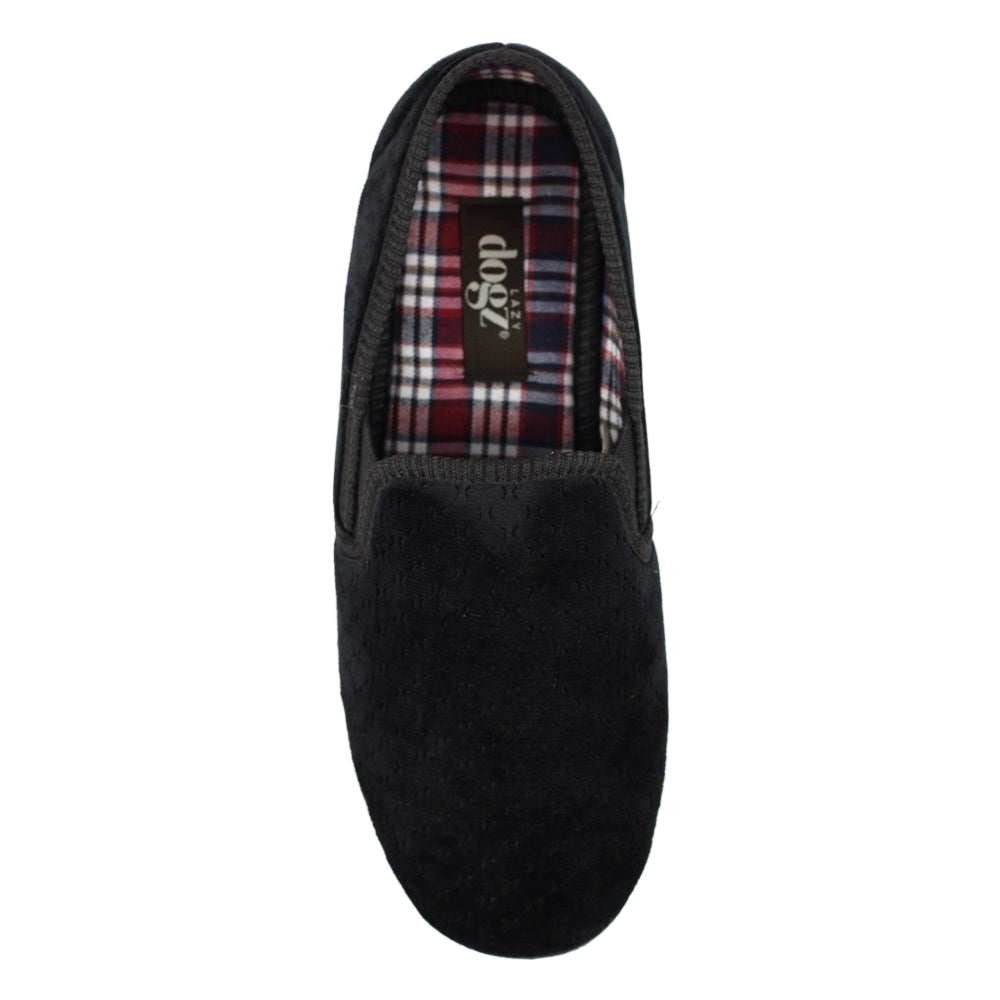 Black - Pack Shot - Lazy Dogz Mens Tamar II Slippers