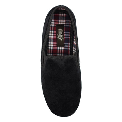 Black - Pack Shot - Lazy Dogz Mens Tamar II Slippers