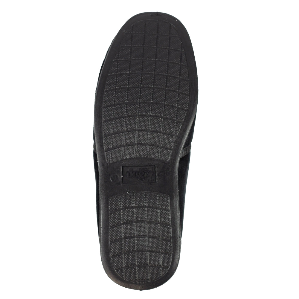 Black - Close up - Lazy Dogz Mens Tamar II Slippers