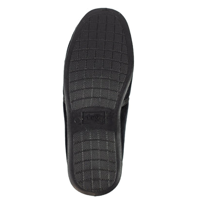 Black - Close up - Lazy Dogz Mens Tamar II Slippers
