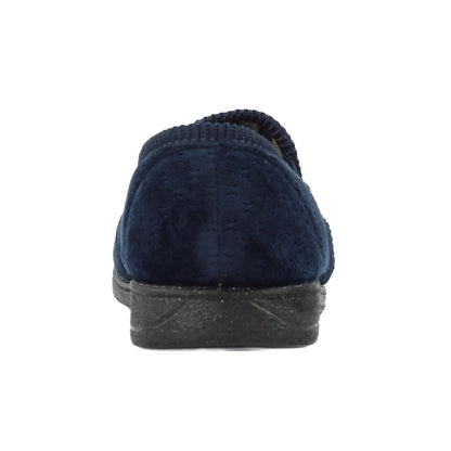 Navy - Back - Lazy Dogz Mens Tamar II Slippers