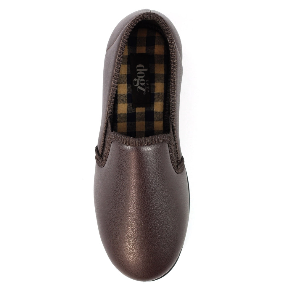 Brown - Pack Shot - Lazy Dogz Mens Trent II Slippers