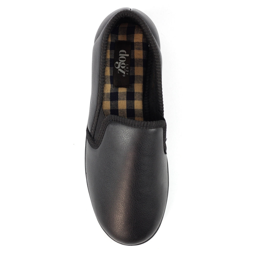 Black - Pack Shot - Lazy Dogz Mens Trent II Slippers