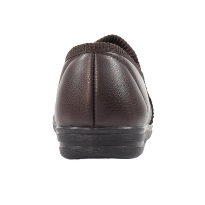 Brown - Back - Lazy Dogz Mens Trent II Slippers