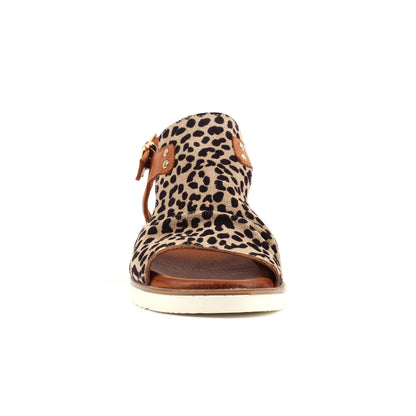 Ocelot - Side - Lunar Womens-Ladies Steffi Leather Wedge Sandals