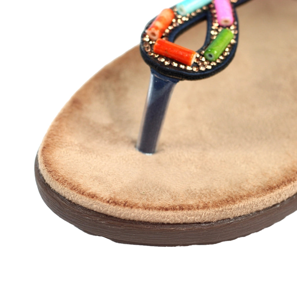Blue - Side - Lunar Womens-Ladies Rachel Sandals