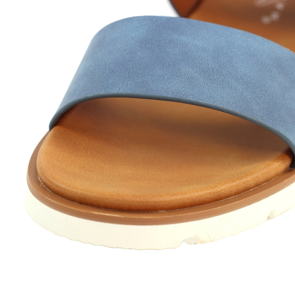 Blue - Side - Lunar Womens-Ladies Cher Sandals