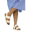 White - Front - Lunar Womens-Ladies Cher Sandals