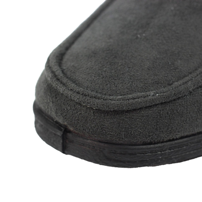 Grey - Side - Lazy Dogz Mens Eden II Slippers