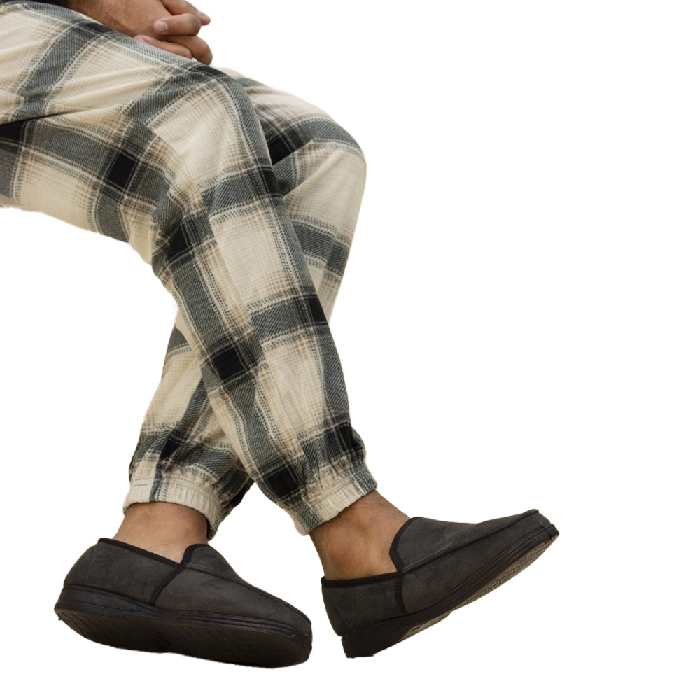 Grey - Front - Lazy Dogz Mens Eden II Slippers