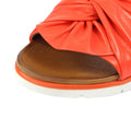 Orange - Side - Lunar Womens-Ladies Sunshine Leather Sandals