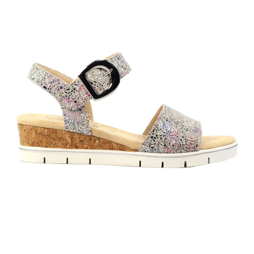 Grey - Back - Lunar Womens-Ladies Clarissa Sandals