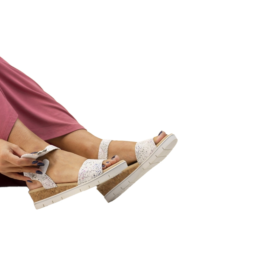 White - Front - Lunar Womens-Ladies Clarissa Sandals