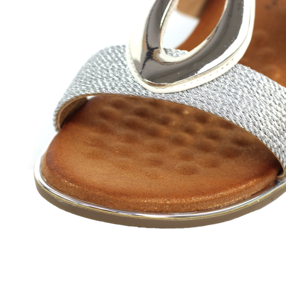 White - Side - Lunar Womens-Ladies Portland Mule Sandals