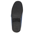 Navy Blue - Side - Lazy Dogz Mens Columbus III Touch Fastening Slippers