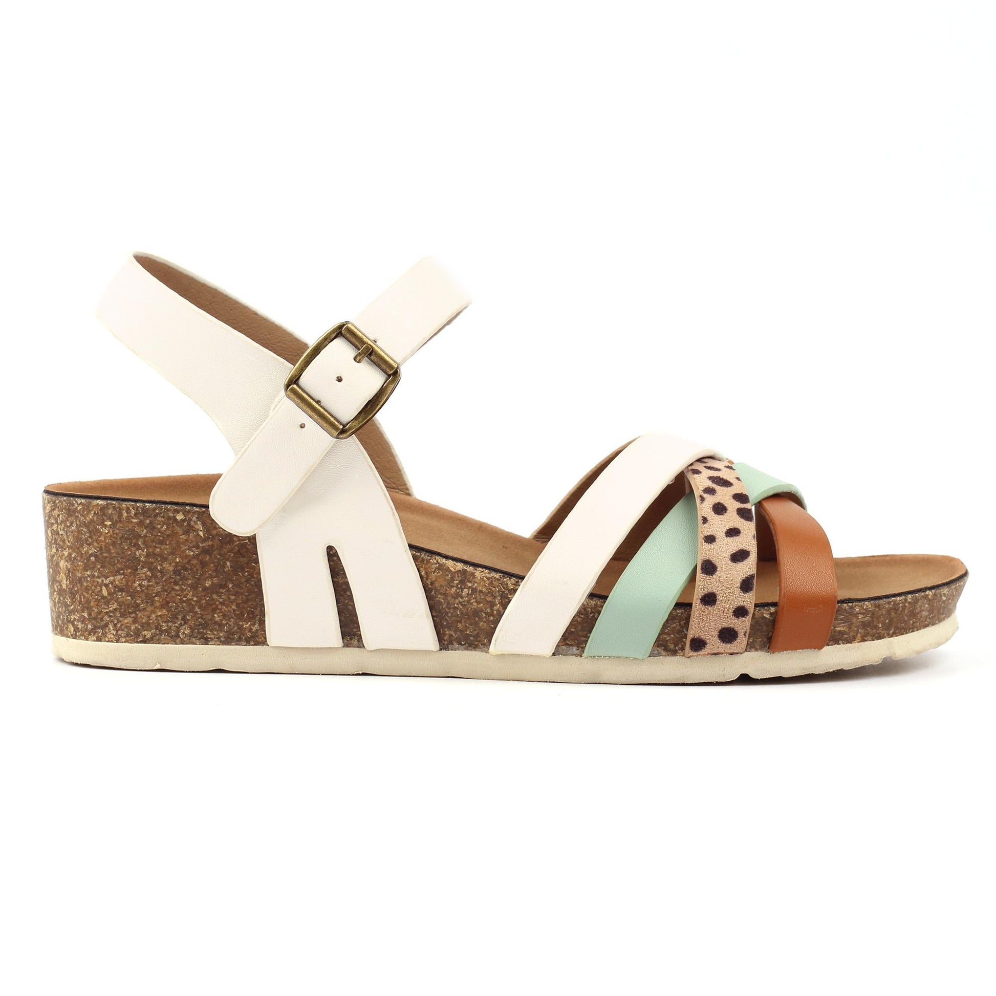 White - Front - Lunar Womens-Ladies Selina Sandals