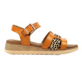 Brown - Back - Lunar Womens-Ladies Carla Sandals