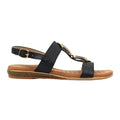 Black - Back - Lunar Womens-Ladies Darcy Sandals