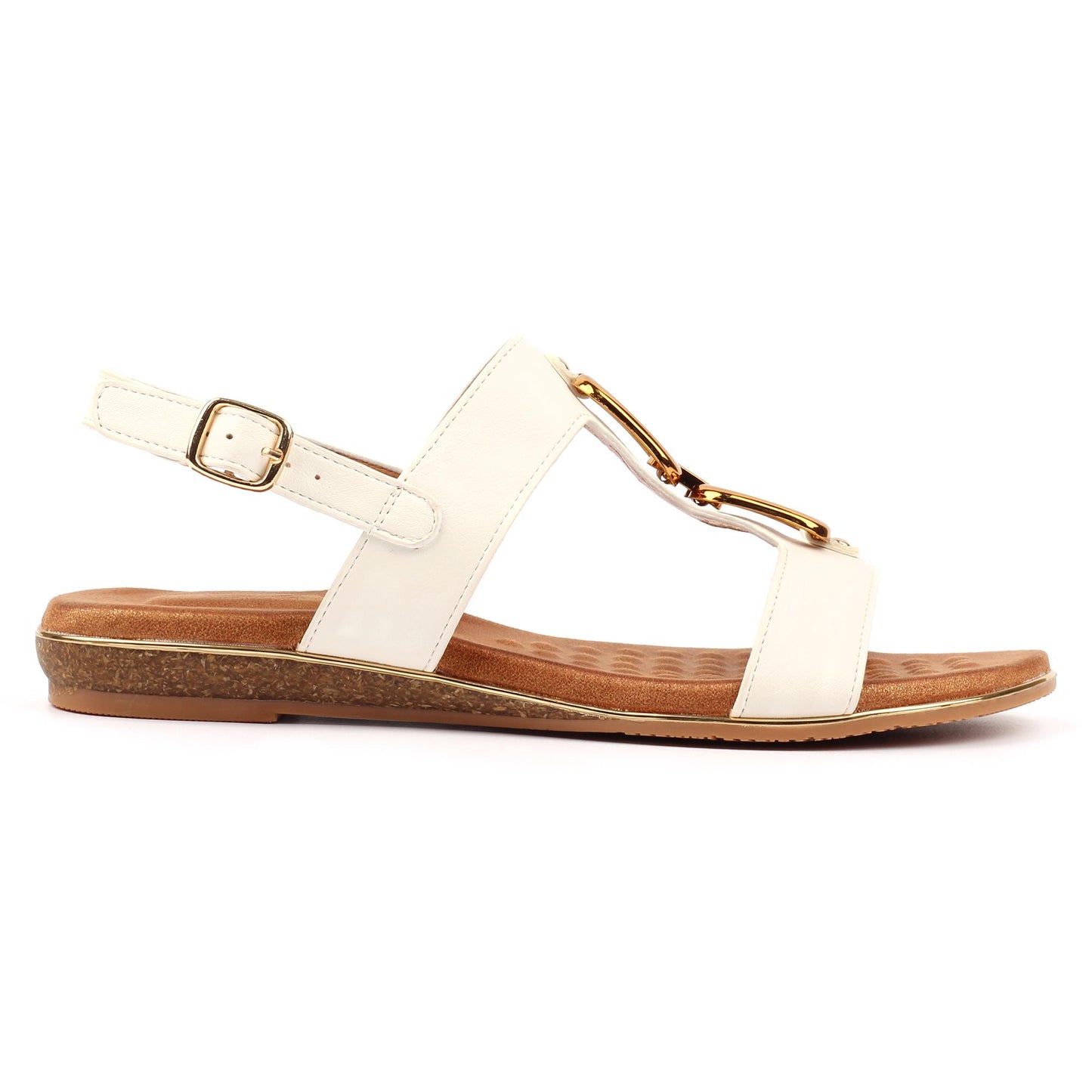 White - Back - Lunar Womens-Ladies Darcy Sandals
