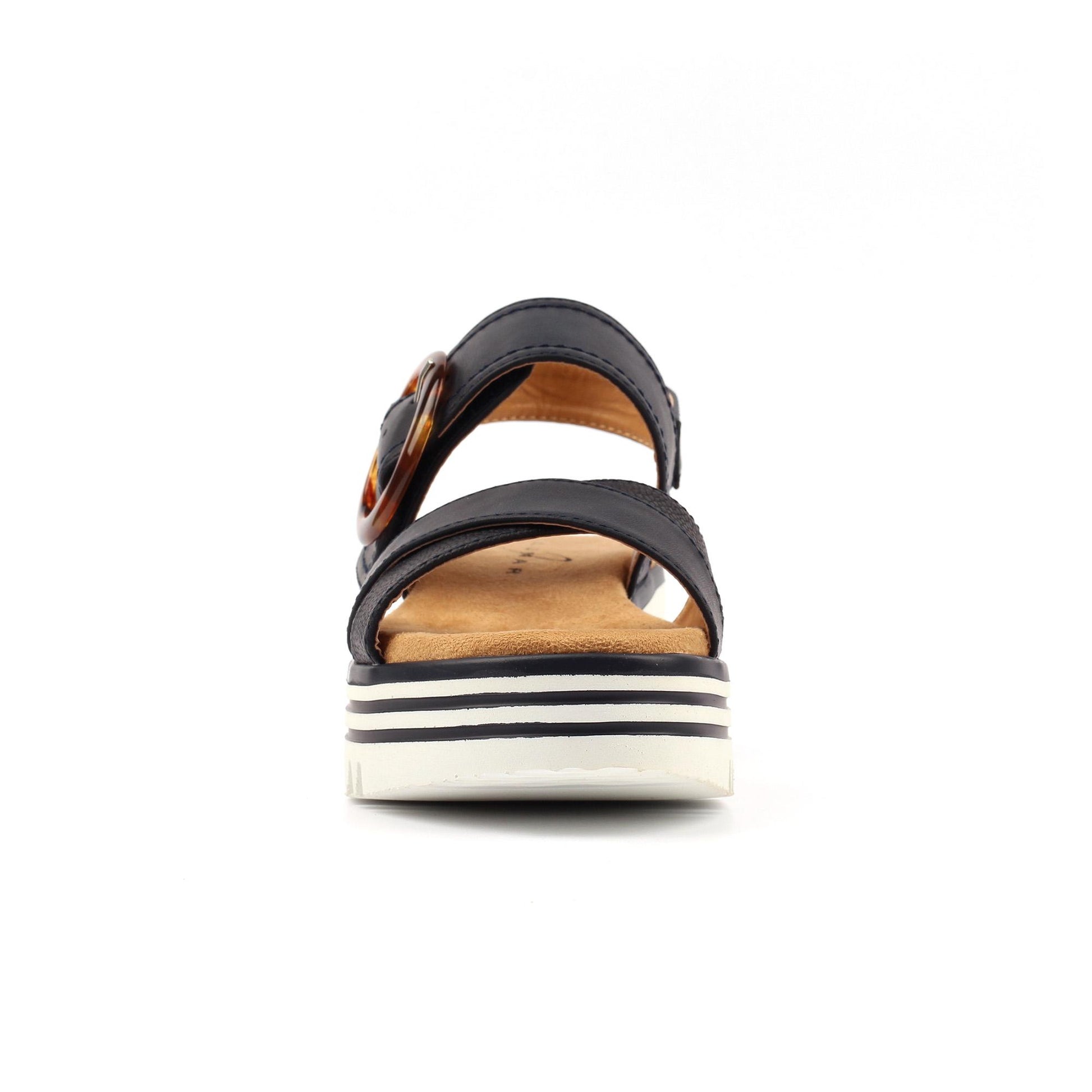 Navy - Side - Lunar Womens-Ladies Elise Sandals