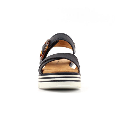 Navy - Side - Lunar Womens-Ladies Elise Sandals