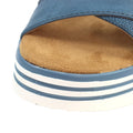 Blue - Side - Lunar Womens-Ladies Elise Sandals