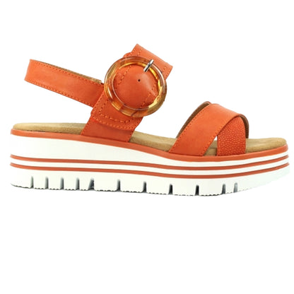 Orange - Back - Lunar Womens-Ladies Elise Sandals