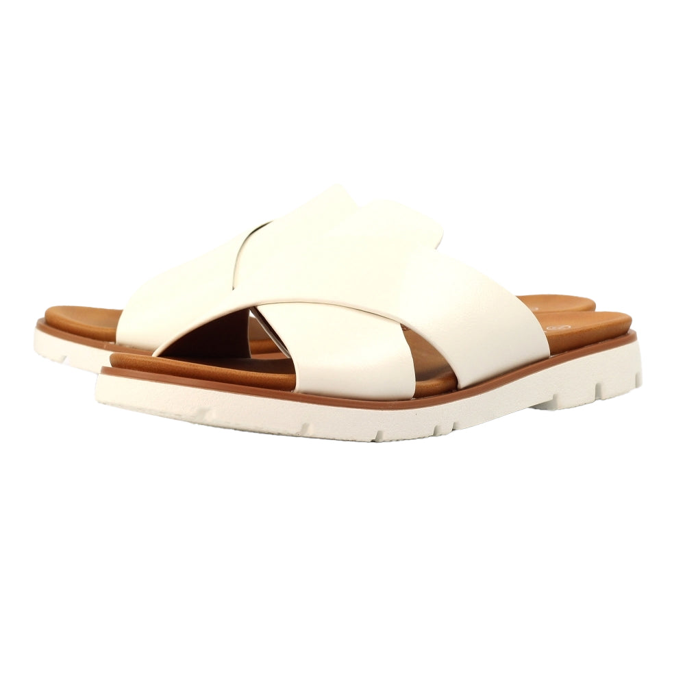 White - Side - Lunar Womens-Ladies Chloe Sandals